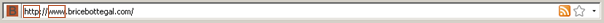 Emplacement du protocole HTTP et du WWW dans une adresse Internet classique