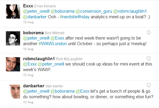 Les échanges Twitter à l'origine de la création du measure bowling